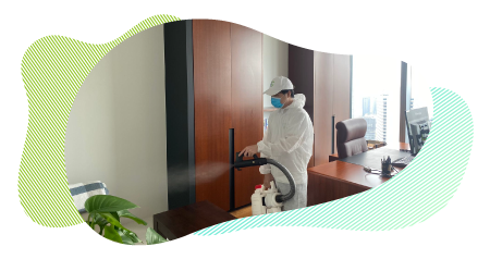 Professional ULV fogging deep disinfection in a Singapore commercial space